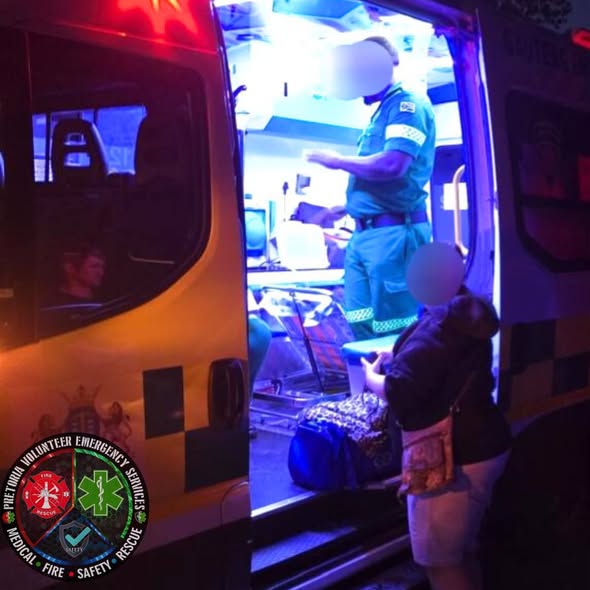Female patient treated after experiencing dizziness and abdominal pain, Roodeplaat