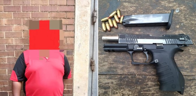 Suspect arrested for the possession of an unlicensed firearm and ammunition