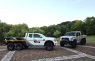 The 6x6 Toyota Land Cruiser 79 and 6x4 Ford Ranger driven