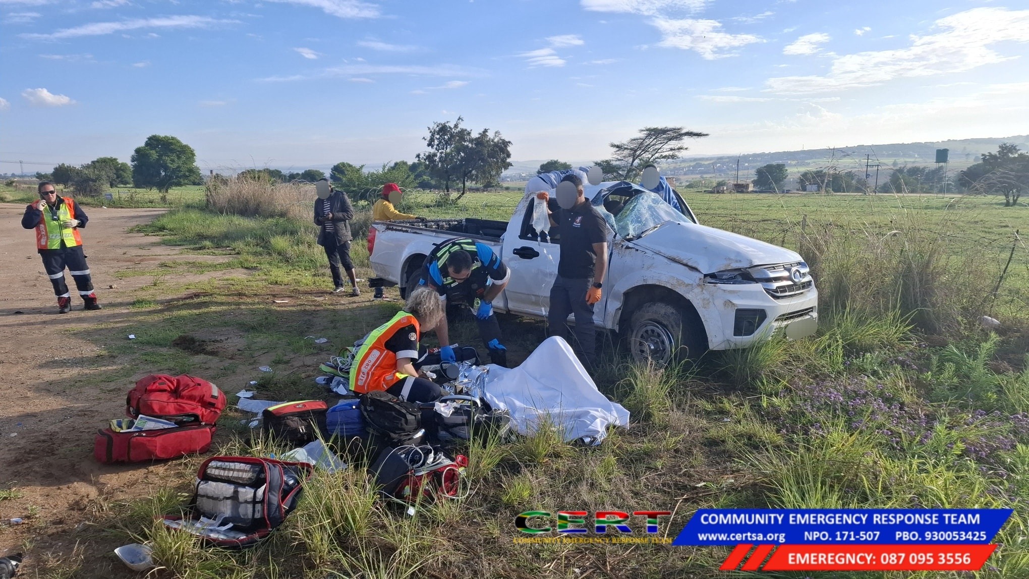 Rollover crash on the R511 near the M26 on the outskirts of Centurion
