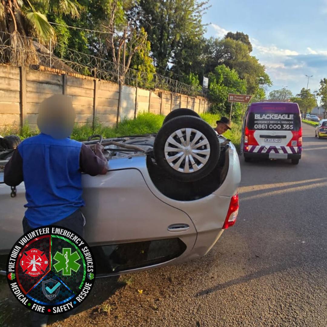 Fortunate escape from injuries in a rollover crash on Waltloo Road, Silverton
