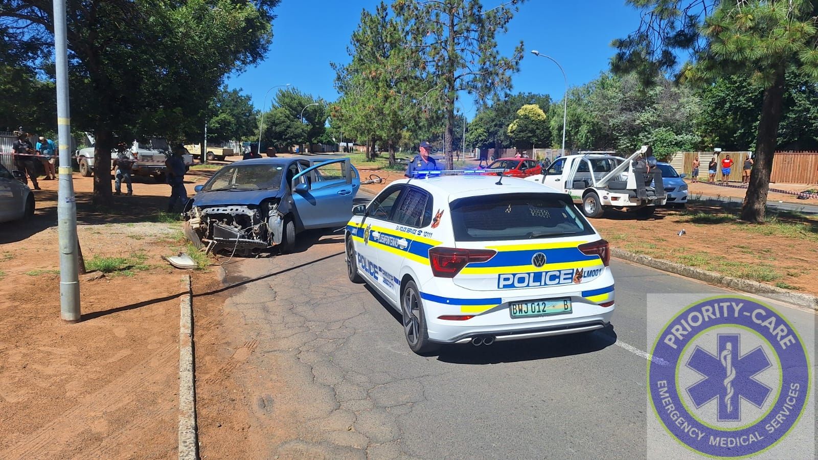 Collision on Stals Road after a high-speed chase in Bloemfontein
