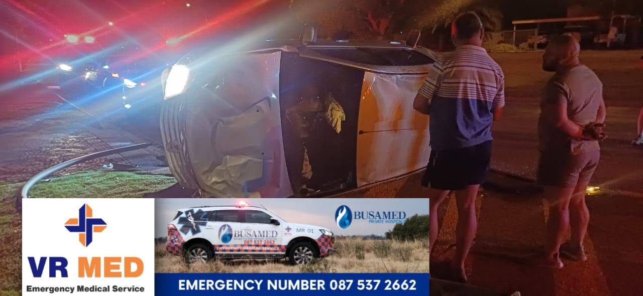 Rollover crash on Benade Drive in Bloemfontein