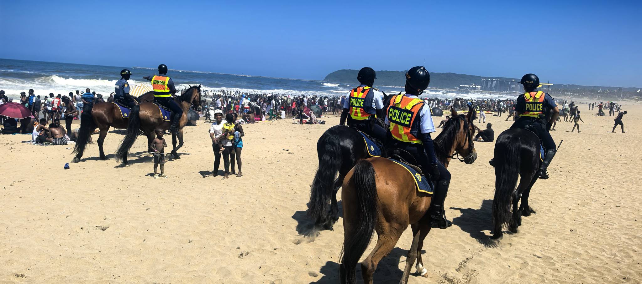 The SAPS Mounted Unit are conducting regular patrol around our beaches and surrounding areas