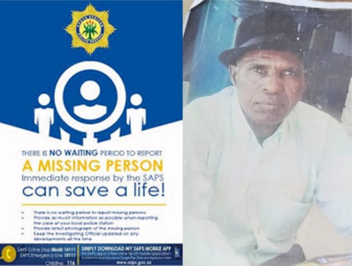 Search for missing Mr Mojeremane Lanios Malatji
