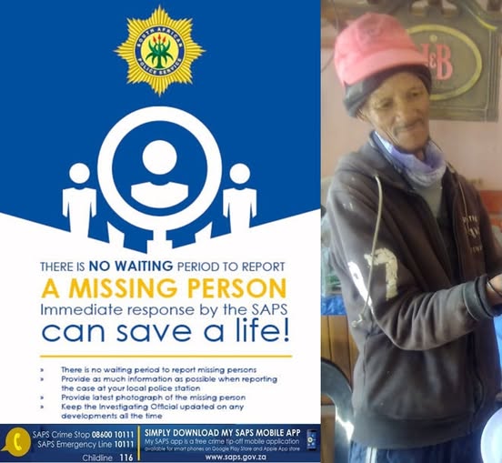 The South African Police Service in Springbok in the Northern Cape searched for a missing man, 55-year-old Benjamin Louw
