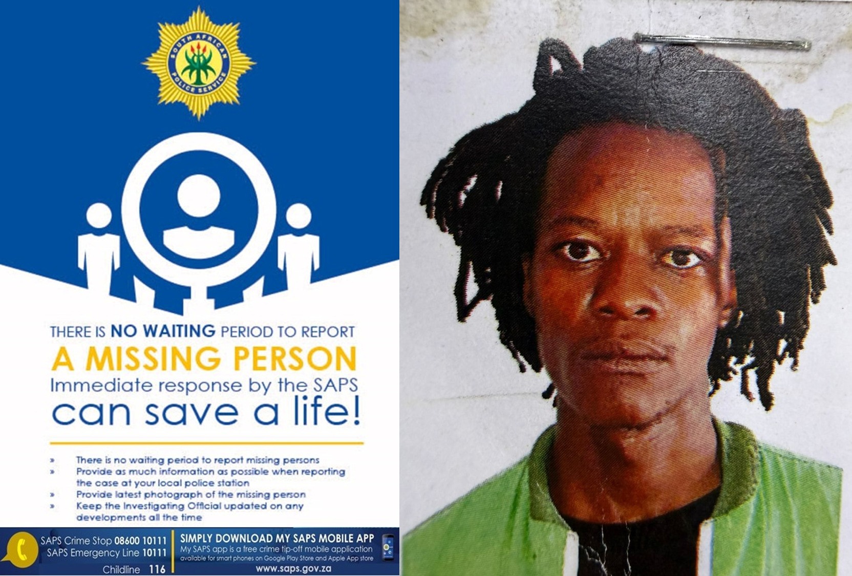 The police in Hoopstad in the Free State request assistance from the public to locate Gopolang Calvin Riet (28) who is missing