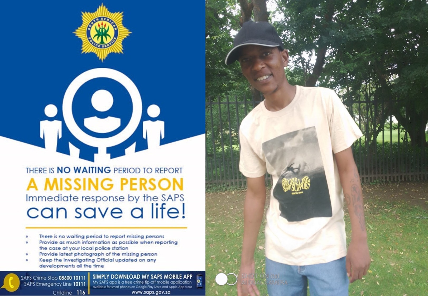 Police in Senekal in the Free State, seek public assistance in locating a missing person, Sebata Ntsiea