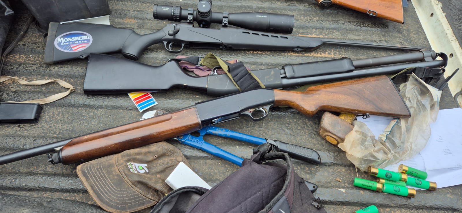 Suspects facing charges of business robbery, possession of unlicensed firearms, and ammunitions