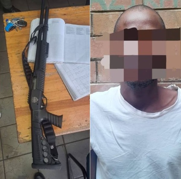 Suspect arrested for unlawful possession of an unlicensed firearm and detained at Hillcrest South African Police Service station