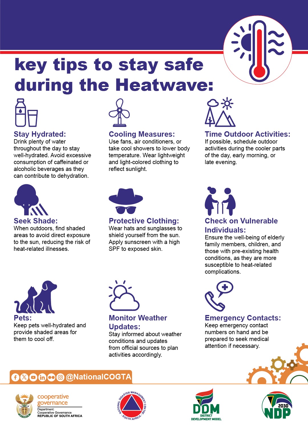 Residents and visitors in the Western Cape are advised to take precautions during the current heatwave
