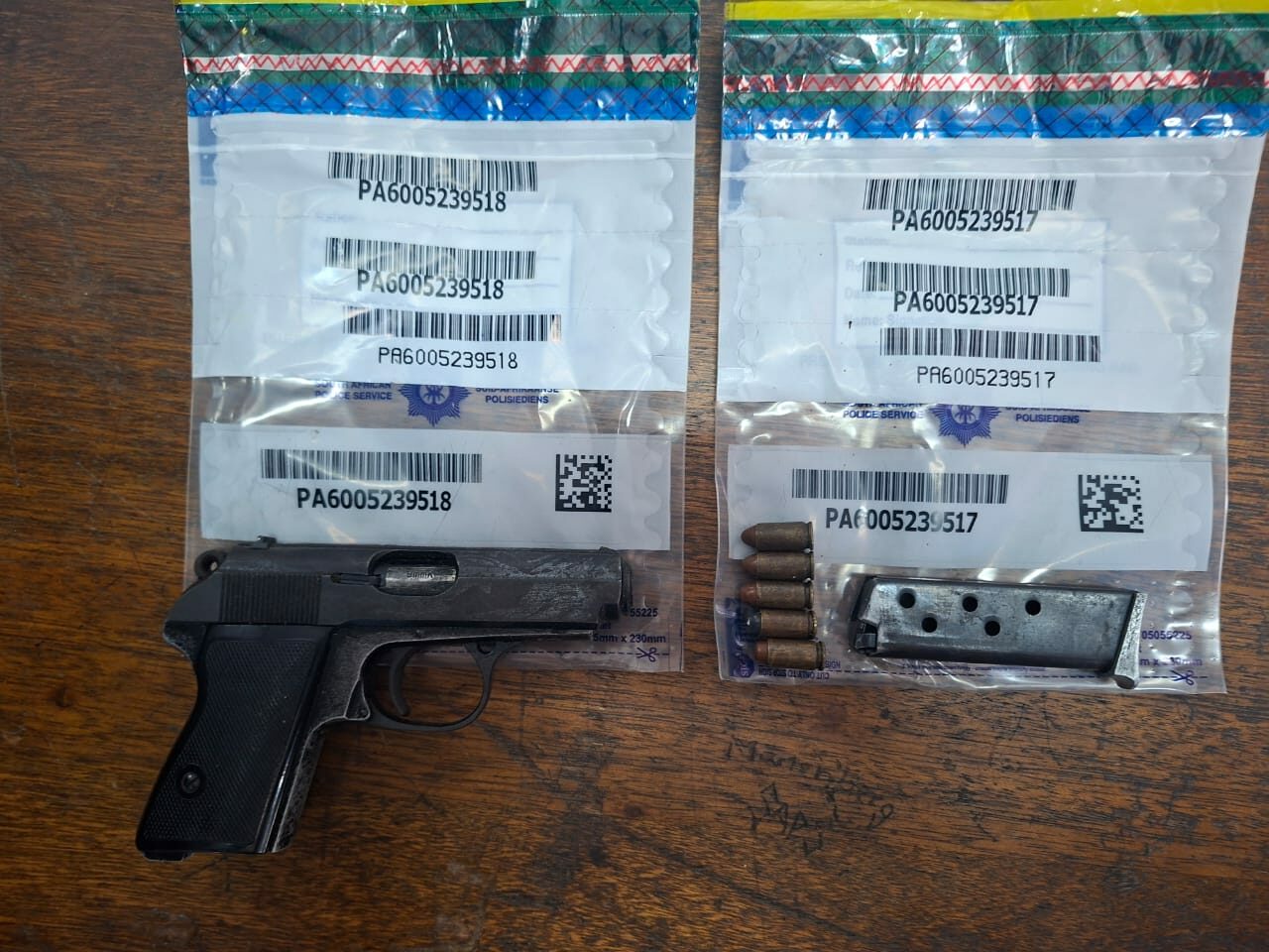 Suspect arrested for the possession of an unlicensed firearm and ammunition
