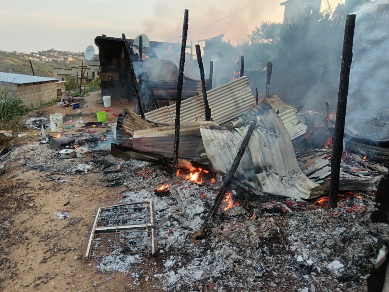 Fire Destroys Two Dwellings In Informal Settlement: Mhlasini - KZN