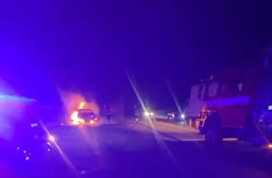 A vehicle was on fire approximately 3km from Nyl Plaza tollgate