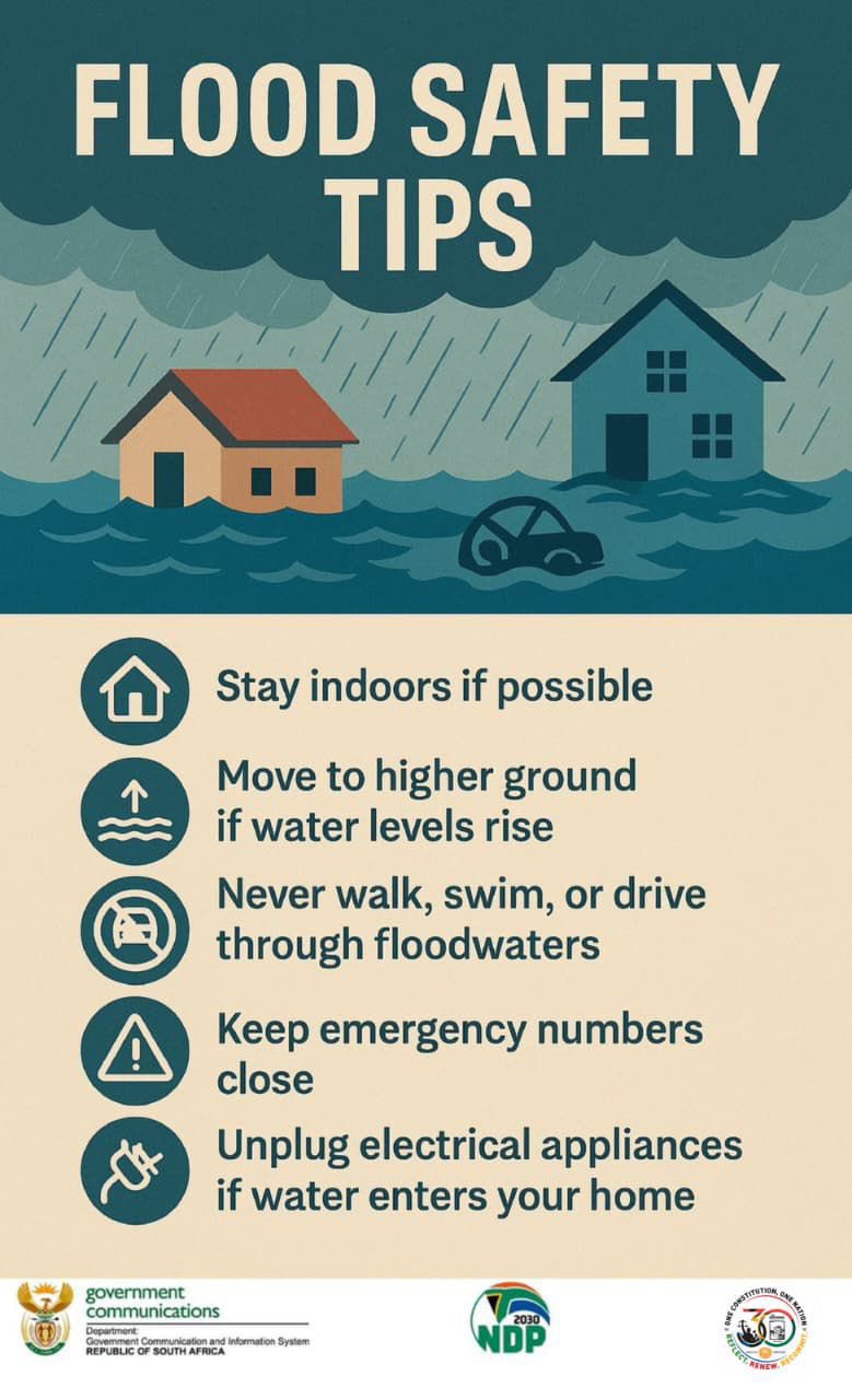 Motorists and residents are urged to exercise extreme caution in areas affected by extreme weather conditions