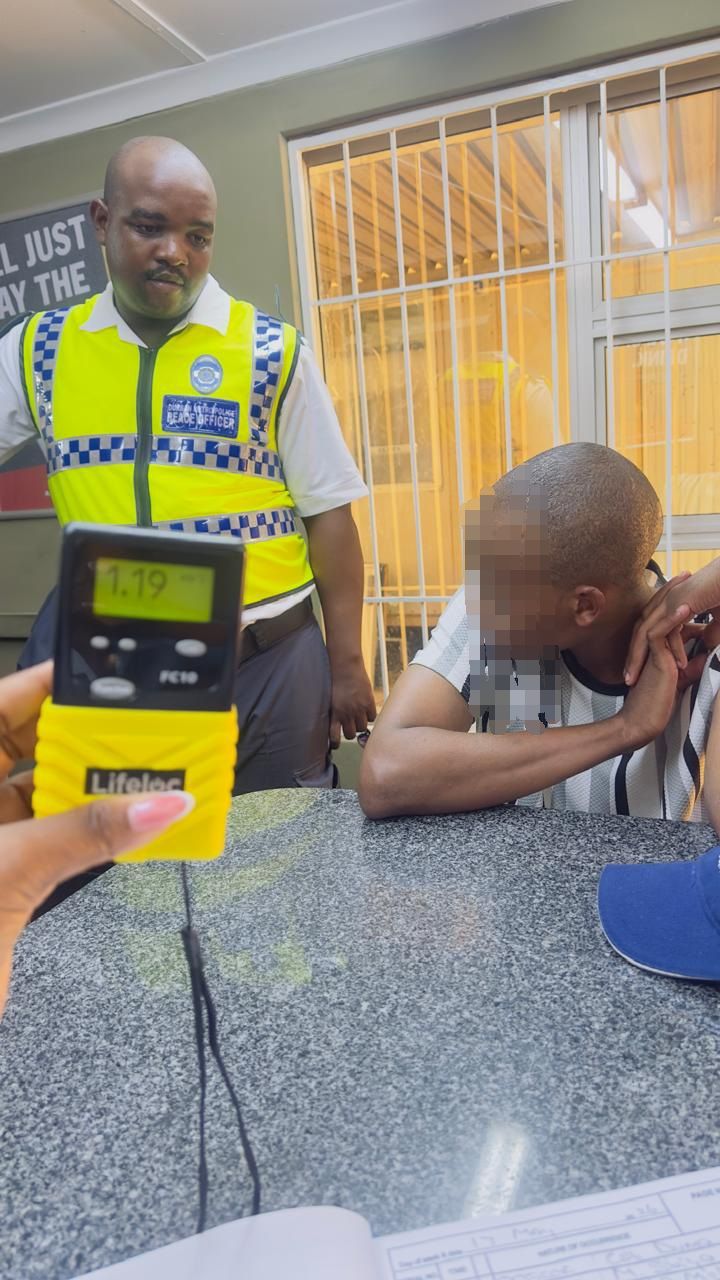 Minibus taxi driver arrested for driving under the influence on Umgeni Road
