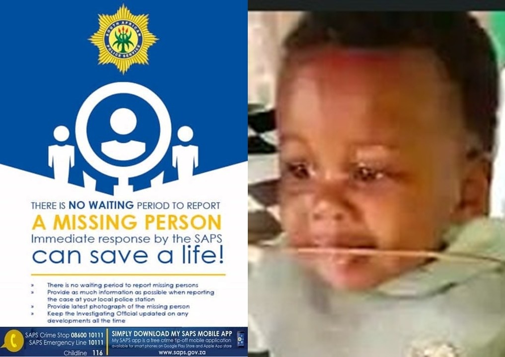 Search for a missing 20-month-olf girl, Oyama Mfunwa