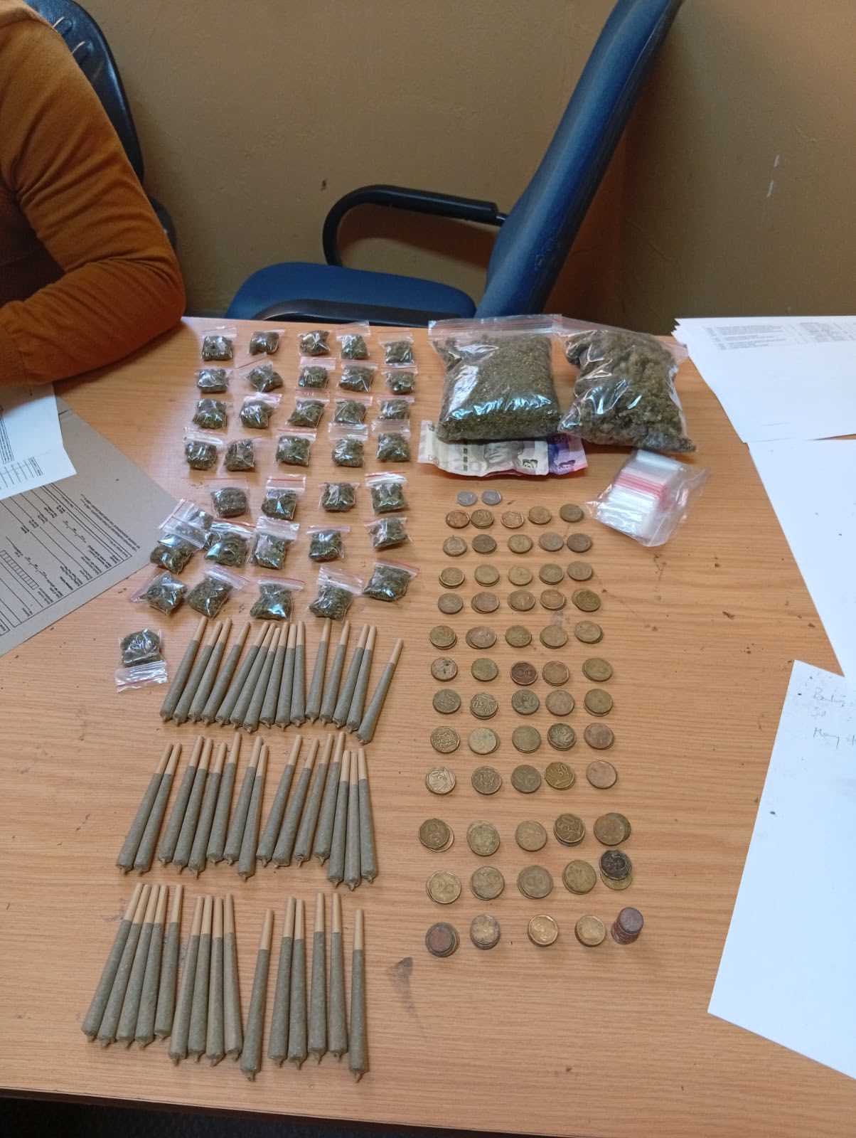 A 24-year-old female apprehended for allegedly dealing in dagga at Madikgetla near Trompsburg