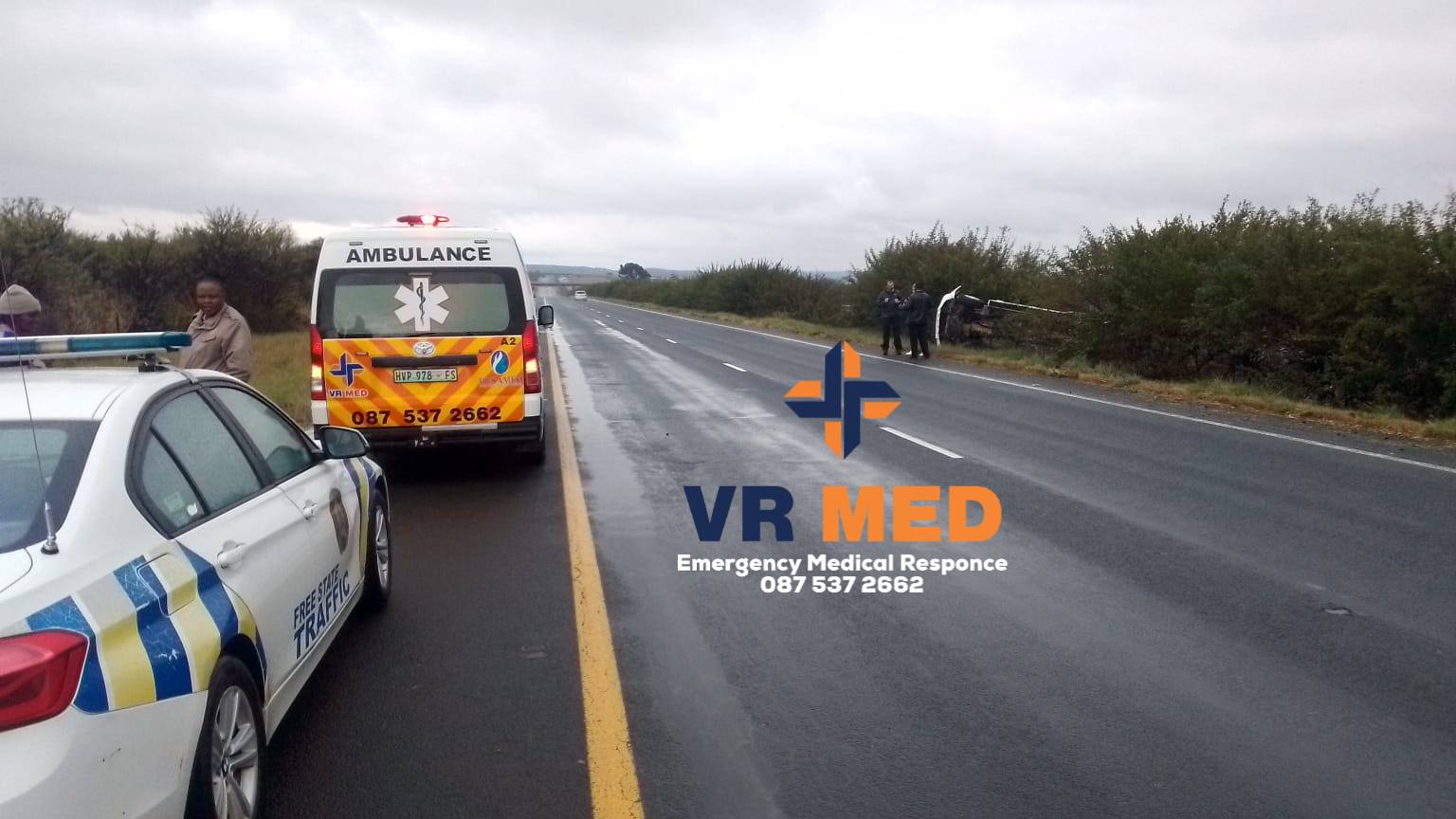 Two vehicles rolled over, 400m apart from each other, Bloemfontein