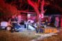 Vehicle crashed into a tree on De la Rey Road in General de Wet, Bloemfontein