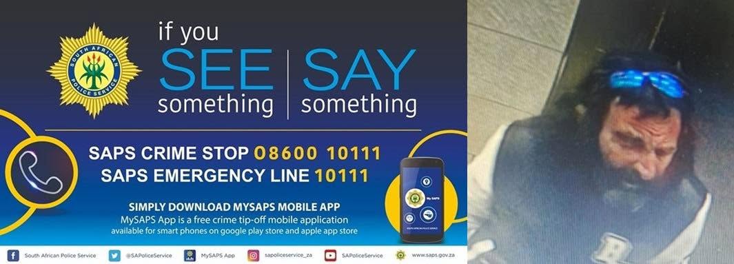 SAPS is requesting the public's assistance in identifying and Police seek assistance in an ongoing investigation into an incident of ATM vandalism and malicious damage to property