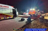 Motorcycle collision on Old Johannesburg Road near Uitsig Road in Rooihuiskraal, Centurion