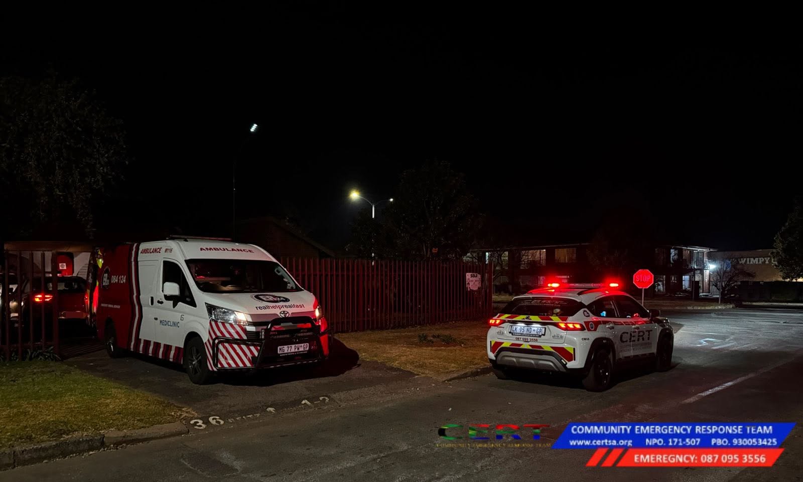 Medical emergency in Meyerton Central involving a patient experiencing a diabetic complication