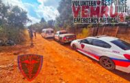 Serious injuries after bicycles collide at high speed on a rural road in the Tierpoort area of Pretoria East
