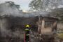 Extensive damage during a residential fire in East London