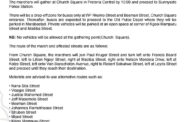 Some streets in Tshwane will be affected by a march on Tuesday
