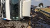 Truck rollover at the Griffiths Road on-ramp in the direction of OR Tambo International Airport