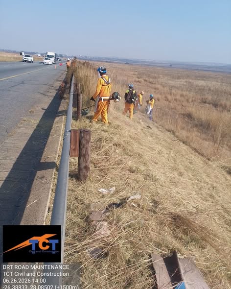 Road maintenance performed along the R59