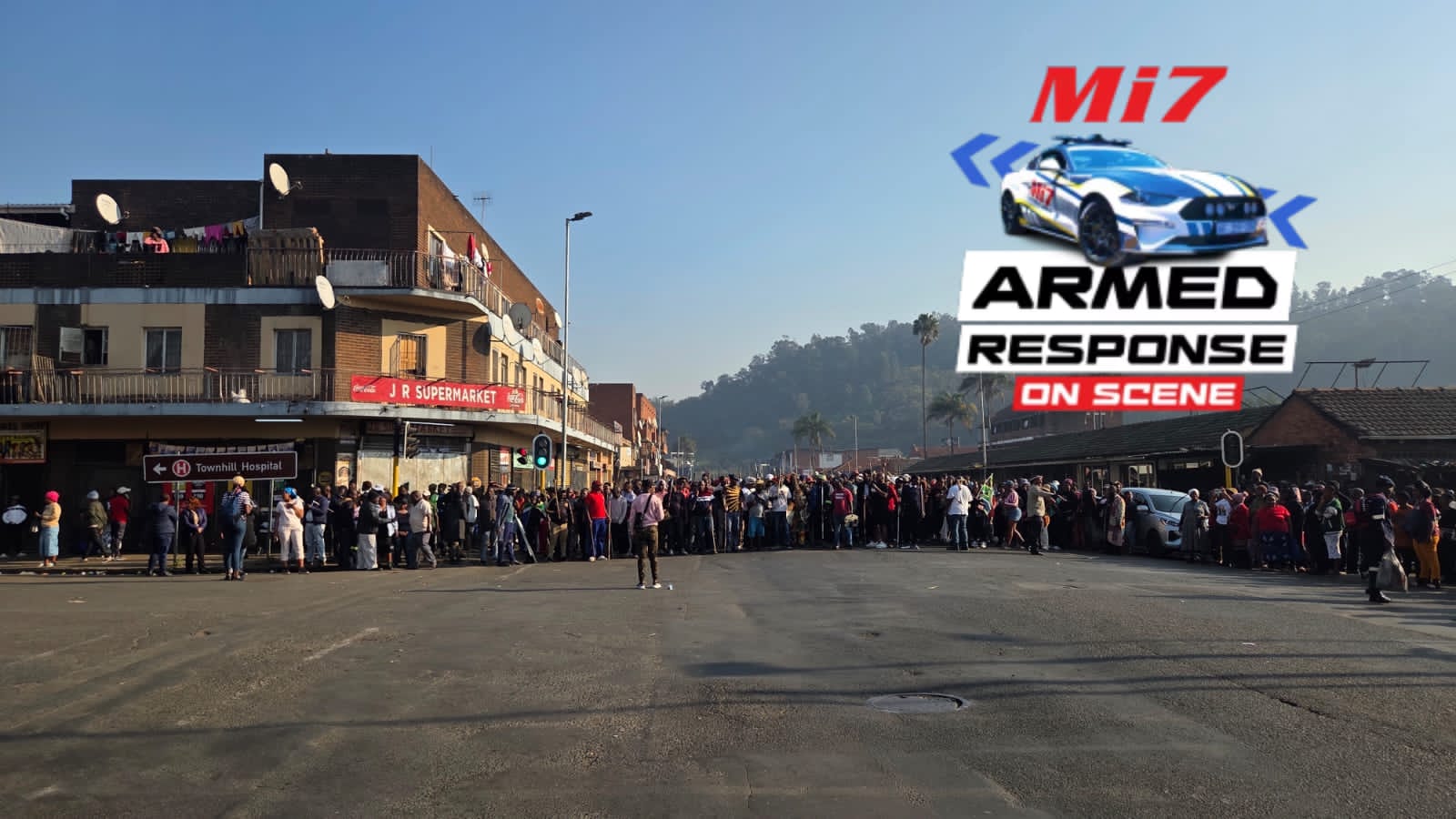 Protest action taking place in the Pietermaritzburg CBD