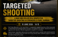 A man was killed in a suspected targeted shooting in Springfield Park, Durban