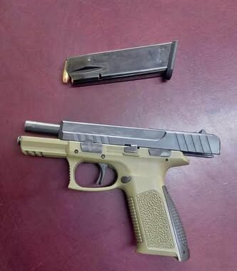 Suspect arrested for pointing a firearm and intimidation, in the Crystal Park area