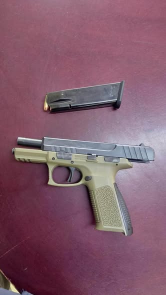 Suspect arrested for pointing a firearm and intimidation, in the Crystal Park area
