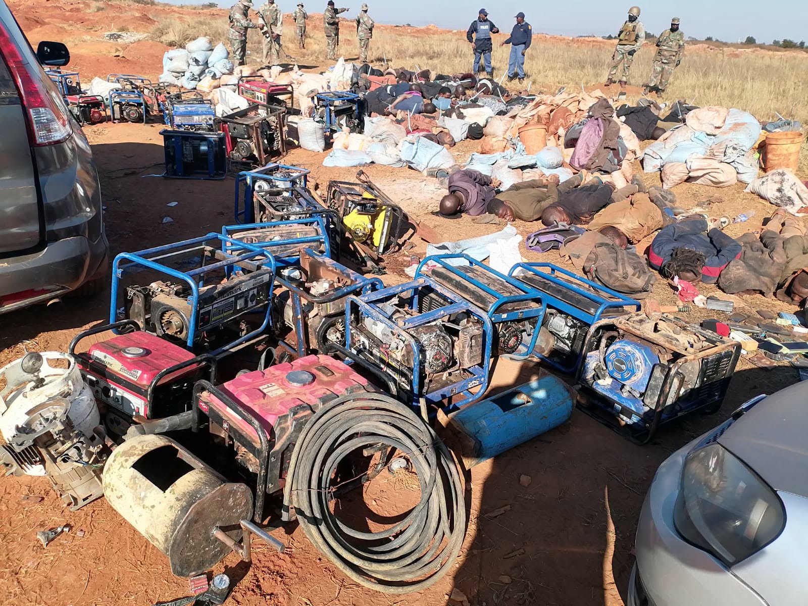 Illegal mining operation conducted in the West Rand