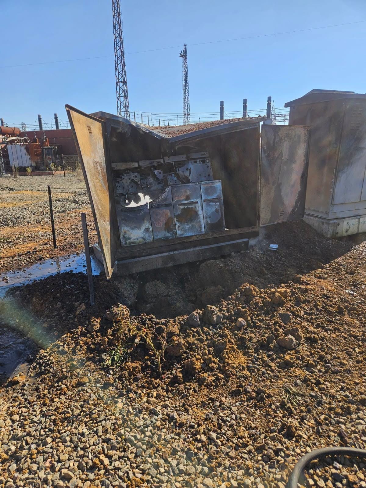 A fire occurred at the Atlas Substation in Boksburg