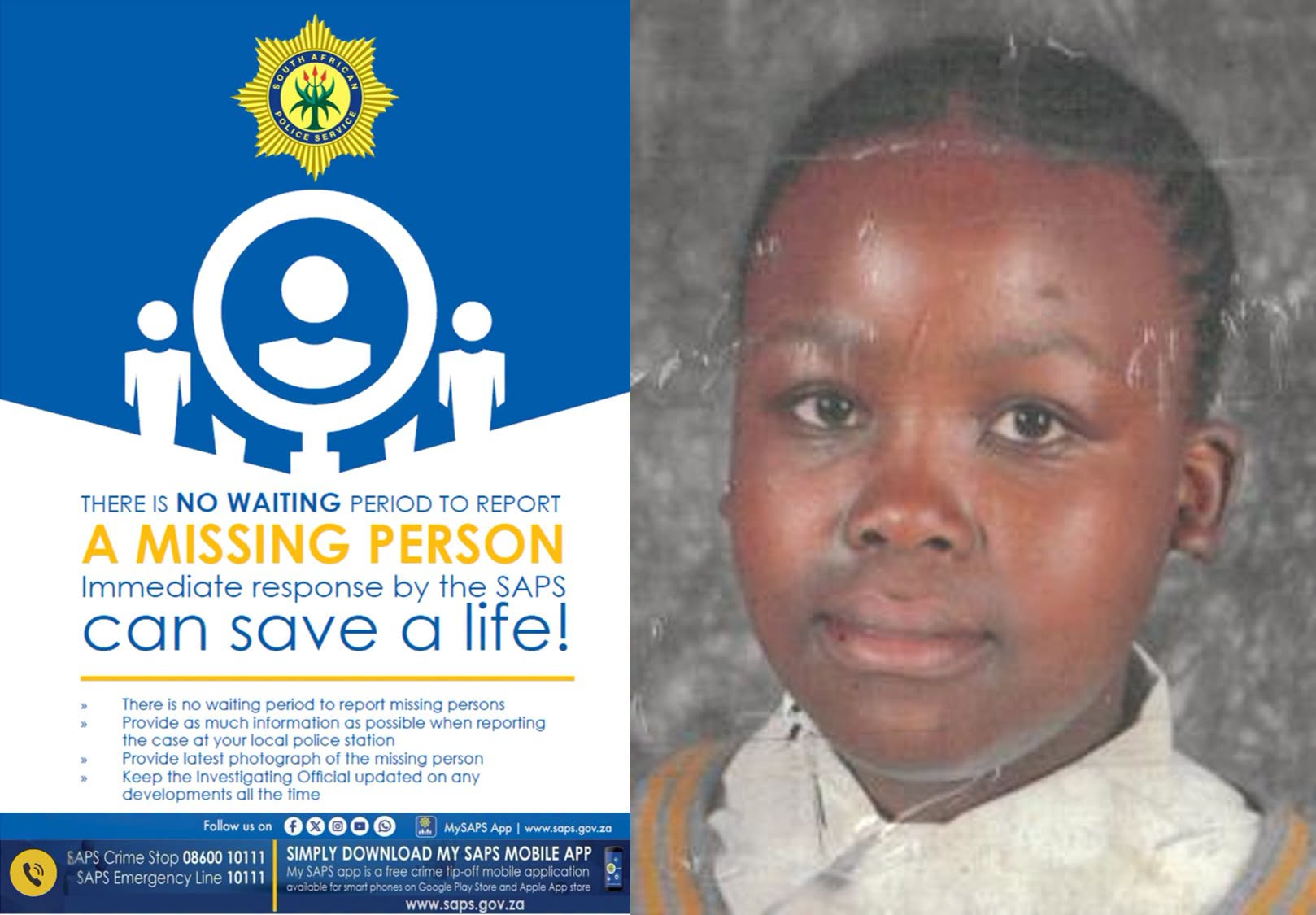 Help SAPS Brixton reunite Keofenstse Letloleng (16) with her family