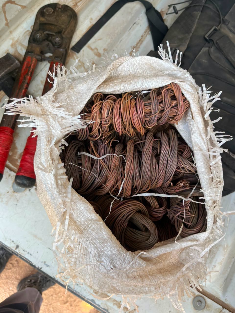 Three suspects arrested for the possession of stolen copper cables at Nababeep